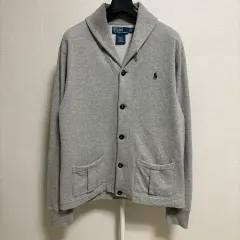 POLO RALPH LAUREN ポロラルフローレン 起毛 ショールカラー スウェット カーディガン / グレー M