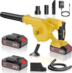 訳アリブロワー　コードレスブロワー　箱潰れブロワー 強力 掃除 洗車 ブロアー 充電式 大容量バッテリー2個搭載 風量調整