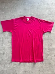 90's JERZEES plain color T-shirt (Magenta)