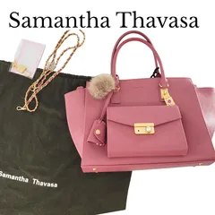 Samantha Thavasa サマンサタバサ クリスマス限定 リュクスミー ラメチェリーピンク ミニポーチ ストラップ付 チェーン ファーチャーム付き 錠前 鍵付き キー