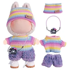 【新品】 Cimoon ぬいぐるみ服 服のみ 15cm 17cm ぬいぐるみ 人形の服 ドール服 ぬいぐるみ着せ替え かわいい コスチューム ドレスアップ DIY アクセサリー 人形スーツ ジャンプスーツ 写真小道 ドール世代別服 着せ替え DIY 15c 1