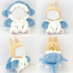 【新品】 POP MART ラッブー 着せ替え衣装セット 全3世代対応 (恐竜・サメ・ハチの変身コスチューム) - 付け人形用 17cmサイズ 2点セット (E) 1