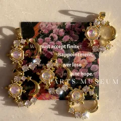 パミュパーツ♡高品質チャーム/ジルコニアペンダント/太陽&月/ソルルナ星盤1個225円