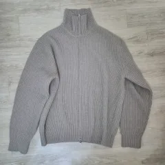 INTHERAW ロイ フルジップアップ ニット パーカ ベージュ カーディガン