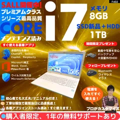 【高性能HQi7×オススメ8GBメモリ×新品SSD✨】富士通 LIFEBOOK プレミアムホワイト／FHD15.6型FHD光沢液晶／Blu-ray-DVD／Office／外付HDD／豪華アプリ／Win11動作保証✨F402