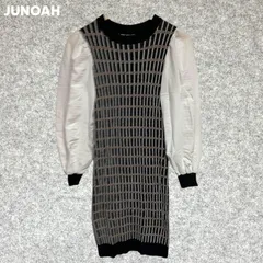 JUNOAH チェック柄ニットワンピース Mサイズ
