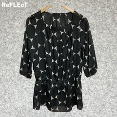 ReFLEcT 幾何学模様 五分袖チュニック Mサイズ