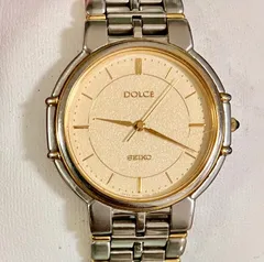 ★稼働品★SEIKO DOLCE/セイコー ドルチェ★8N41-6160★クオーツ★ゴールド文字盤★メンズ腕時計★