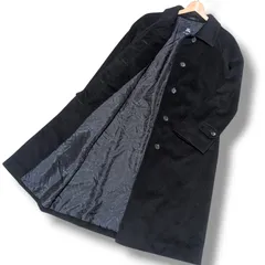 バーバリーロンドン　BURBERRY LONDON　ロングコート　ステンカラーコート　チェック柄　シャドーチェック　マキシ丈　比翼ボタン　三陽商会　サイズ40　希少サイズ　レアサイズ　ブラック　黒　アンゴラ　ウール　レディース　ビジネス　カジュアル　フォーマル