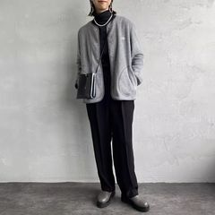 値下げダントン DANTON フリース ロングカーディガン36 DK.GREY - メルカリ
