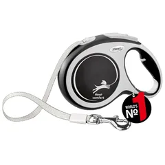 フレキシ (flexi) ニューコンフォート テープ L(50kg未満) 8m ブラック [犬用リード] 1