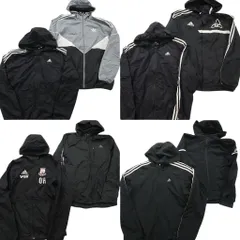 古着卸 まとめ売り アディダス フーディー ウインドブレーカー ジャケット 8枚セット (メンズ S /M ) スリーストライプス 中古 古着 NC8874