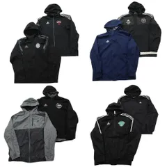 古着卸 アディダス フーディー ウインドブレーカー ジャケット 8枚セット (メンズ L ) バイカラー スリーストライプス 中古 古着 NC8869