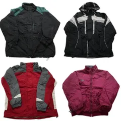 古着卸 まとめ売り コロンビア ヘビー ジャケット 4枚セット (メンズ XL ) ナイロン 80’s~ マウンテンパーカー 中古 古着 NC8917