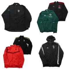 古着卸 サッカーチーム ジャケット 6枚セット (メンズ S /M ) アディダス ユヴェントス マンチェスターユナイテッド 中古 古着 NC8862