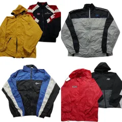 古着卸 まとめ スポーツブランドMIX ウインドブレーカー ジャケット 6枚セット (メンズ M ) リーボック ニューバランス 中古 古着 NC8912