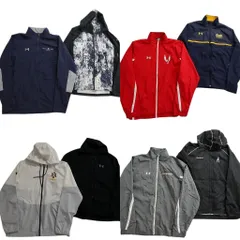 古着卸 まとめ売り スポーツブランドMIX ウインドブレーカー ジャケット 8枚セット (メンズ L ) アンダーアーマー リーボック 中古 NC8887