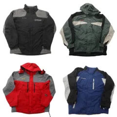 古着卸 まとめ売り コロンビア ヘビー ジャケット 4枚セット (メンズ L ) マルチカラー マウンテンパーカー 中古 古着 NC8921