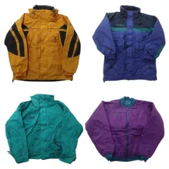 古着卸 まとめ売り コロンビア ヘビー ジャケット 4枚セット (メンズ M ) 80’s~ スタジャン型 マウンテンジャケット 中古 古着 NC8926