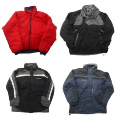 古着卸 まとめ売り コロンビア ヘビー ジャケット 4枚セット (メンズ M /L ) 80’s~ 紺タグ マウンテンジャケット 中古 古着 NC8925