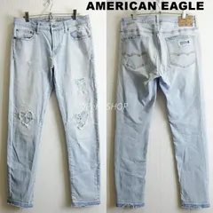 アメリカンイーグル　スキニーデニム　W84cm　強 ストレッチ　メンズ　アイスブルー　レーヨン混　Sz.32　AMERICAN EAGLE