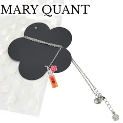 【美品】MARY QUANT マリークワント マニュキュアボトルモチーフネックレス ピンク ロゴ