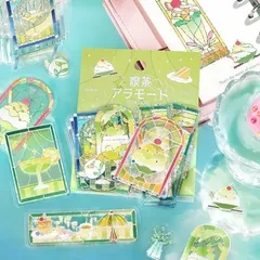 フレークシール　喫茶アラモード・ステンド　グリーン