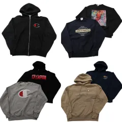古着卸 まとめ売り チャンピオン Champion リバースウィーブ スウェット 7枚セット (メンズ M /L ) フルジップ ワンポイント 中古 NC8990
