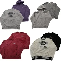 古着卸 まとめ売り チャンピオン Champion リバースウィーブ スウェット 8枚セット (メンズ L /XL ) カレッジ風 ライン系 中古 古着 NC8987