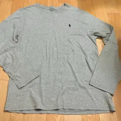 新品 ポロ ラルフローレン ロングスリーブ グレー 長袖Tシャツ ラウンドネック 長袖Tシャツ