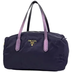 プラダ PRADA ロゴ ハンドバッグ ショルダーバッグ ハンドバッグ ナイロン パープル レディース 【中古】