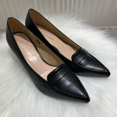 未使用品✨現行モデル　マミアン mamian 24cm ポインテッドトゥ　ブラック　甲浅　ローファー　パンプス　ヒール