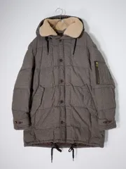 PS Paul Smithピーエス ポールスミス 襟ボア ウール混ミリタリーデザイン フランス産ダウンコート ジャケット【L】【MCTA80157】