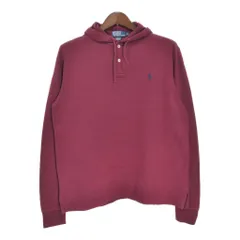 90年代 Polo by Ralph Lauren ポロ ラルフローレン ワンポイントロゴ パーカー ワインレッド(メンズ M)中古 古着 T5417
