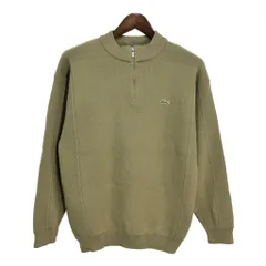 LACOSTE ラコステ ハーフジップ ウール/アクリルニット セーター オリーブ(メンズ 5)中古 古着 T7114