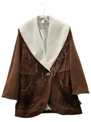 LOROVI ヴィンテージ Y2K ブラウン ウェスタン タッセル アウター