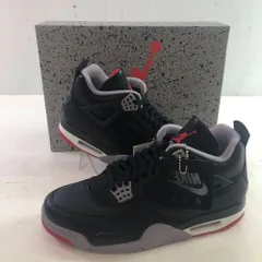 04w5502∞※【中古】 NIKE AIR JORDAN 4 RETRO ナイキ エア ジョーダン 4 レトロ ブレッド リイマジンド FV5029-006 ブラック/ファイヤレッド-セメントグレー 28.5cm スニーカー 【八王子店】