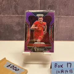 2022 Panini Prizm FIFA World Cup Qatar Aaron Ramsey 15/49 WALES Purple Mojo Refractor カード