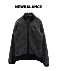 ニューバランス エルボーパッチ シープスキン フリース ボア ジップアップ ジャケット