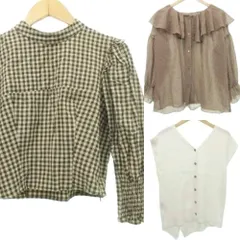 ザラ ZARA 他 トップス 3点セット おまとめ ブラウス リブニット S～F 白 ベージュ MMT