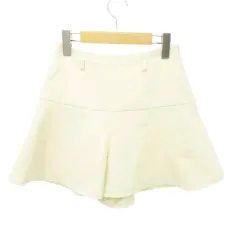 ジルスチュアート JILL STUART 美品 ショートパンツ 無地 ミニ 薄手 0 約Sサイズ アイボリー ■YHS4