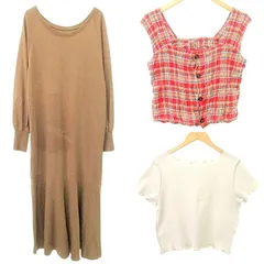 カスタネ Kastane フーズフーチコ 美品 3点セット まとめ売り マキシ丈ワンピース 春夏トップス Ｍ相当～Ｆサイズ A0613