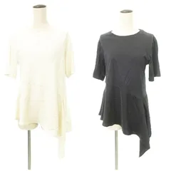 ユニクロ UNIQLO JW Anderson 美品 2点セット おまとめ Tシャツ 半袖 Mサイズ アイボリー 黒 ブラック MMT