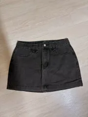 ブラック デニム ミニスカート