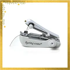 ポータブル小型ミニ手動ミシン家庭用多機能スプリングカムクリエイティブミシン 片手で縫えるハンディミシン ポータブル小型ミシン 便利な裁縫道具(B) 0