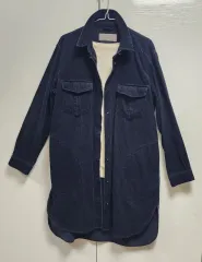 ZARA(BASIC) コーデュロイ(シャツ)ジャケット ロング丈(66 77)