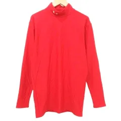 アンダーアーマー UNDER ARMOUR ハイネック カットソー 長袖 ストレッチ スポーツ トレーニング やや厚手 LG 赤 レッド ■YHS8