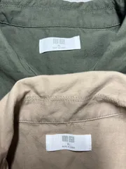 まとめ買いがお得！UNIQLO U コットンリネンシャツジャケット ワークシャツ オーバサイズシャツ  XL 2枚セット ミリタリー