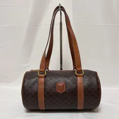 CELINE セリーヌ ミニボストンバッグ ハンドバッグ マカダム ブラウン レディース M94