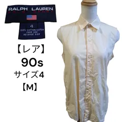 【90s レア】 ラルフローレン ポロスポーツ Ralph Lauren POLO SPORT ノースリーブシャツ ブラウス 4 Mサイズ